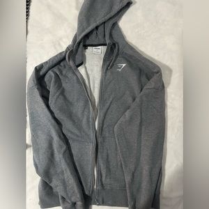 Gymshark crest zip up hoodie size L